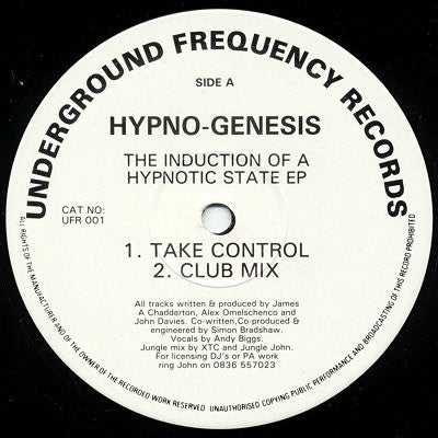 Hypno-Genesis : The Induction Of A Hypnotic State EP (12", EP)