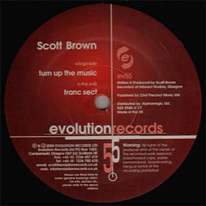 Scott Brown : Turn Up The Music / Tranc Sect (12")