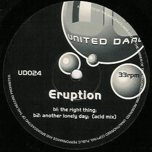 Eruption : Another Lonely Day ? (12")