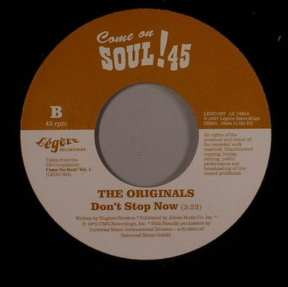 Lindy Stevens / The Originals : Pennygold / Don't Stop Now (7")
