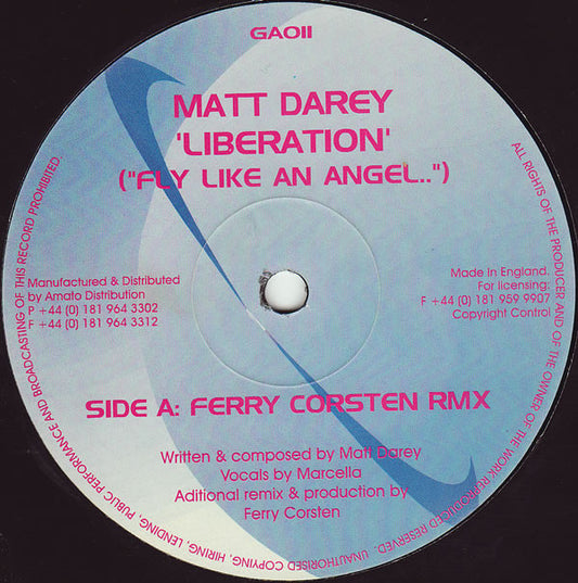 Matt Darey : Liberation ("Fly Like An Angel..") (12")