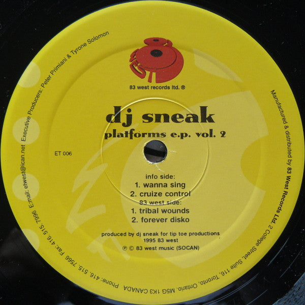 DJ Sneak : Platforms Vol. 2 (12", EP)