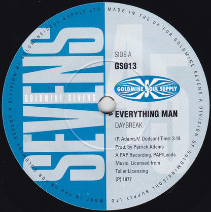 Daybreak / Billy Woods (2) : Everything Man / Let Me Make You Happy (7")