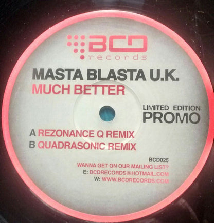 Masta Blasta U.K.* : Much Better (12", Ltd, Promo)