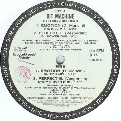 Bit Machine Feat Karen Jones : Remix (12")