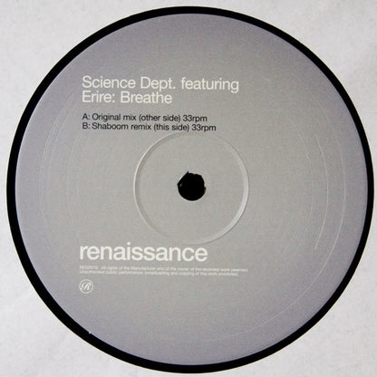 Science Dept.* Featuring Erire : Breathe (2x12", Promo, Gat)