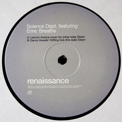 Science Dept.* Featuring Erire : Breathe (2x12", Promo, Gat)