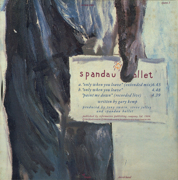 Spandau Ballet : Only When You Leave (12", Pos)