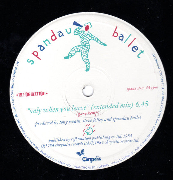 Spandau Ballet : Only When You Leave (12", Pos)