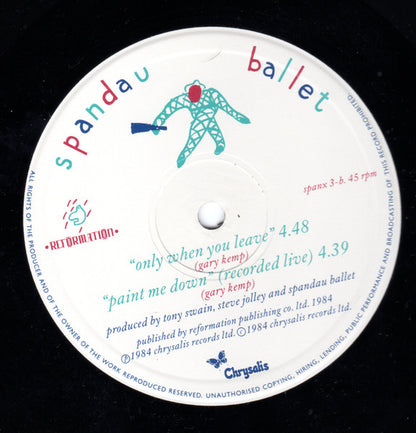 Spandau Ballet : Only When You Leave (12", Pos)