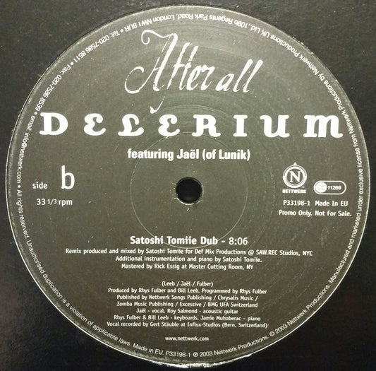 Delerium : After All (2x12", Promo)