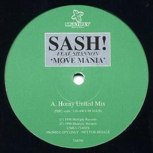 Sash! Feat. Shannon : Move Mania (12", Promo)