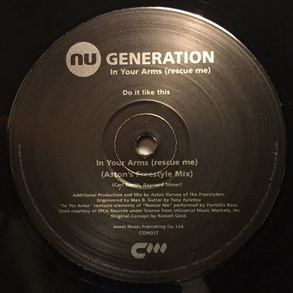 Nu Generation : In Your Arms (Rescue Me) (12", Promo)