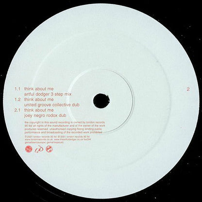 Artful Dodger Featuring Michelle Escoffery : Think About Me (Remixes) (12")
