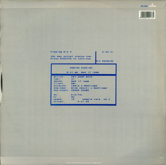 Pet Shop Boys : Domino Dancing (12", Single)