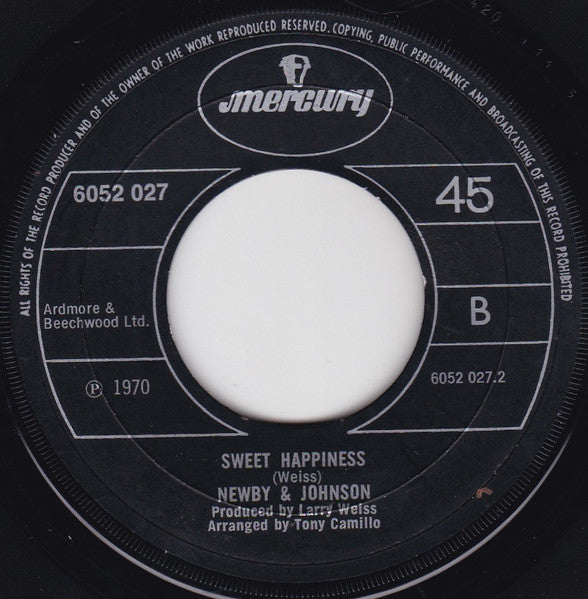 Newby & Johnson : I Want To Give You My Everything (7", Single)