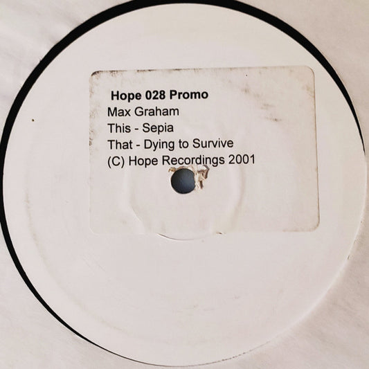 Max Graham : Sepia / Dying To Survive (12", Promo, W/Lbl)