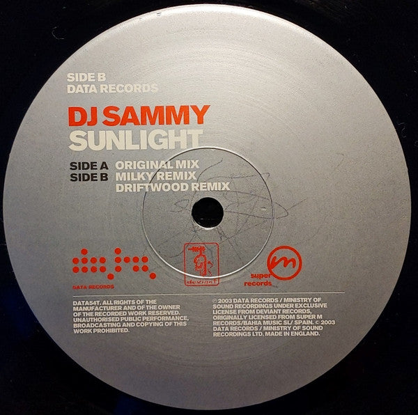 DJ Sammy : Sunlight (12")