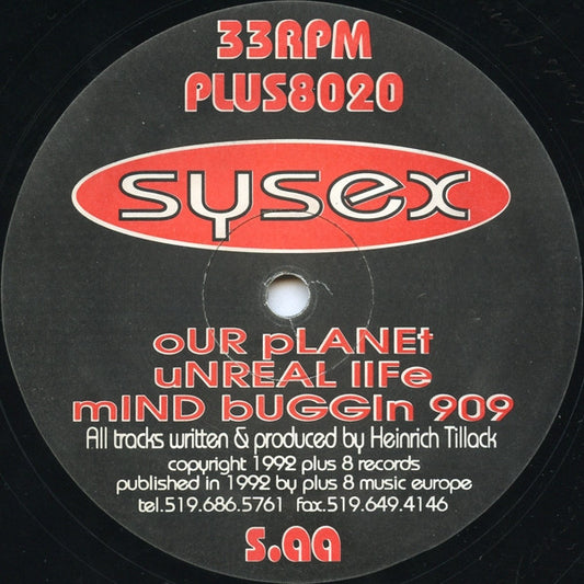 Sysex : Sysex (12")