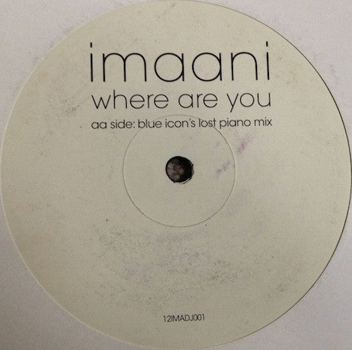 Imaani : Where Are You (12", Promo)