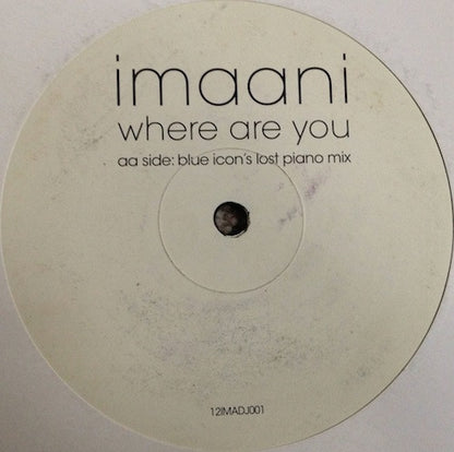 Imaani : Where Are You (12", Promo)