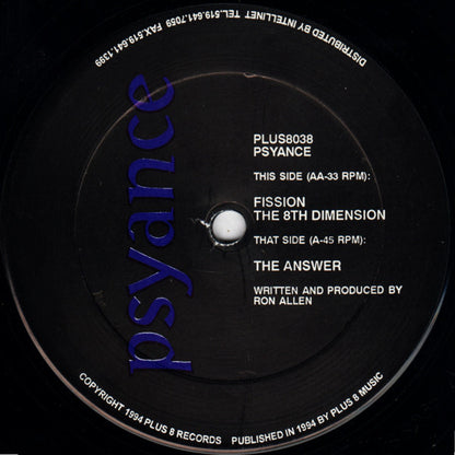 Psyance : The Answer (12")
