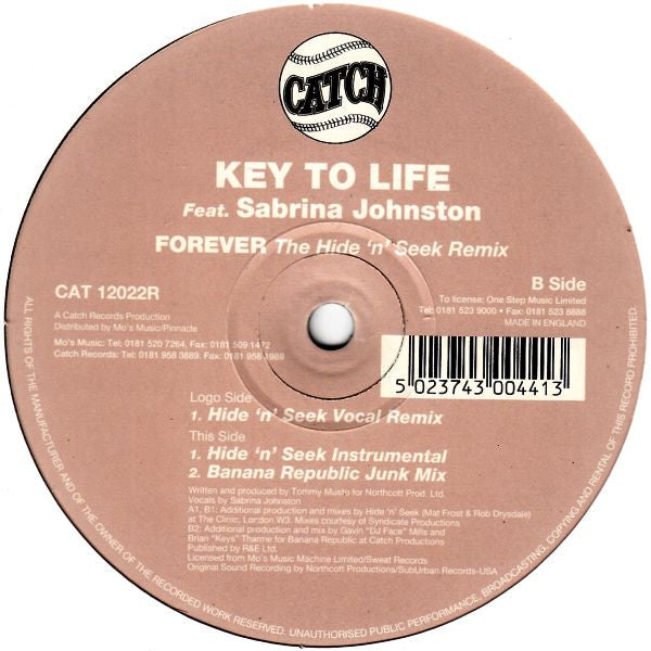 Key To Life : Forever (The Hide 'n' Seek Remix) (12")