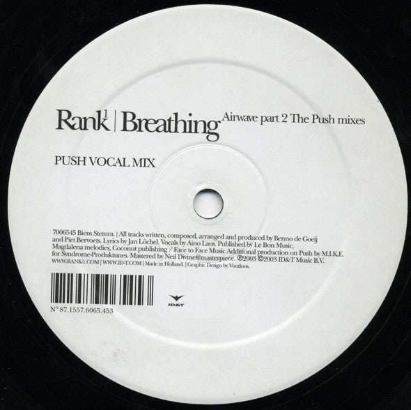 Rank1* : Breathing Airwave Part 2 The Push Mixes (12")