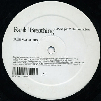 Rank1* : Breathing Airwave Part 2 The Push Mixes (12")