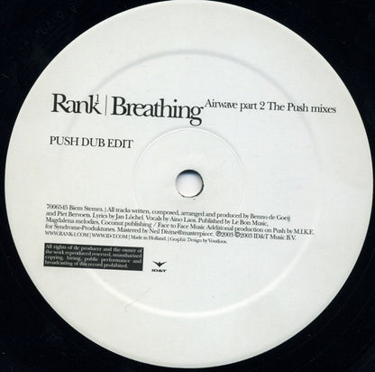 Rank1* : Breathing Airwave Part 2 The Push Mixes (12")