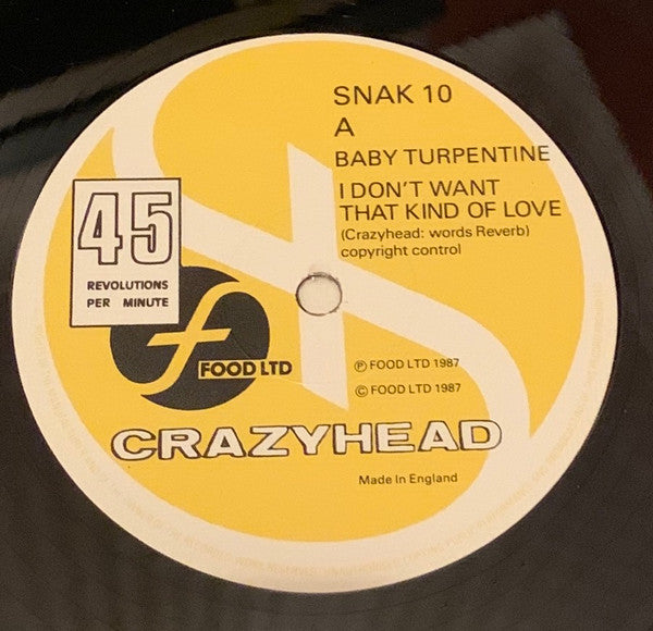 Crazyhead : Baby Turpentine (12")