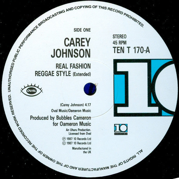 Carey Johnson : Real Fashion (Reggae Style) (12")