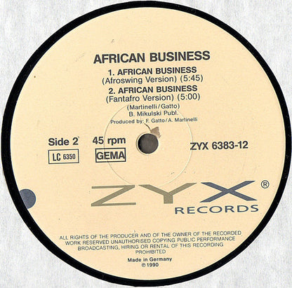 African Business : In Zaire Business (Mara Version) (12", Maxi)