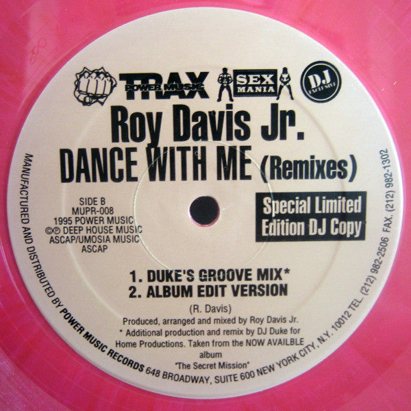 Roy Davis Jr. : Power Music / Dance With Me (Remixes) (12", Ltd, Promo, Pin)