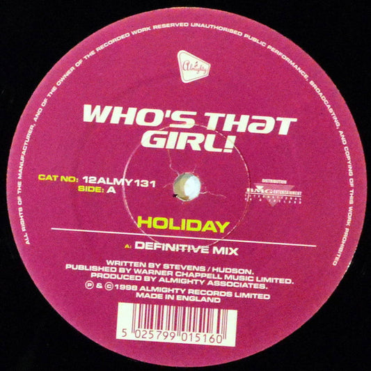 Who's That Girl! : Holiday (12", Single)