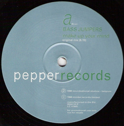 Bass Jumpers : Make Up Your Mind (12", Promo)