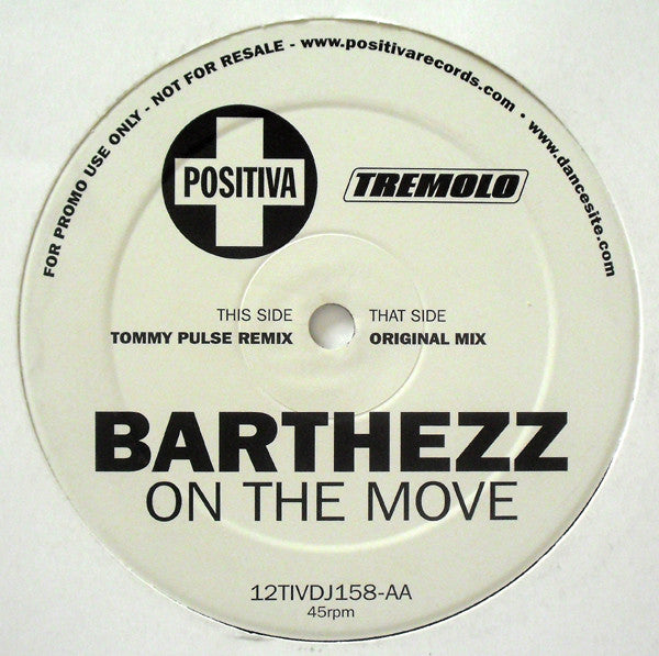 Barthezz : On The Move (12", Promo)