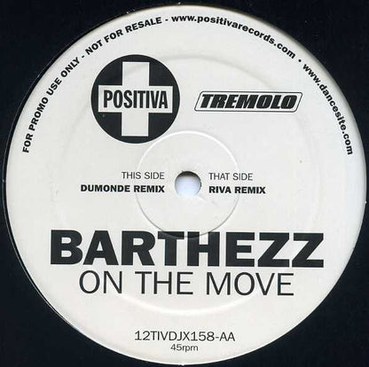Barthezz : On The Move (12", Promo)