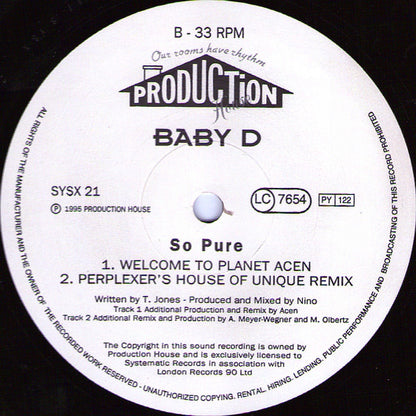 Baby D : So Pure (12")