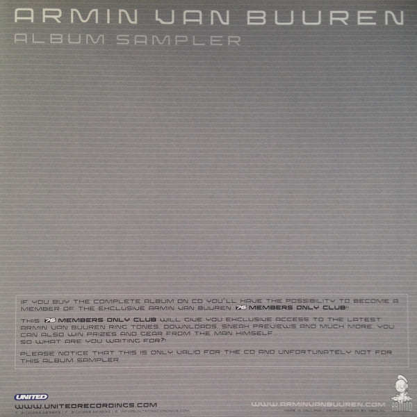 Armin van Buuren : 76 Album Sampler - Part 1 Of 3 (12", Smplr)