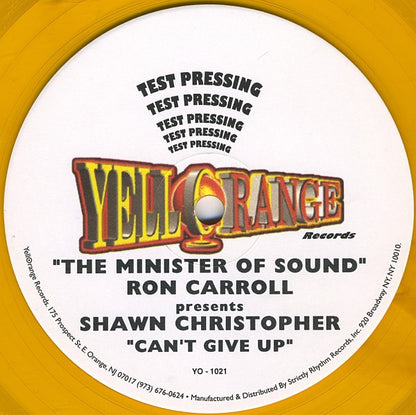The Minister Of Sound Ron Carroll* Presents Shawn Christopher : Can't Give Up (12", TP, Ora)