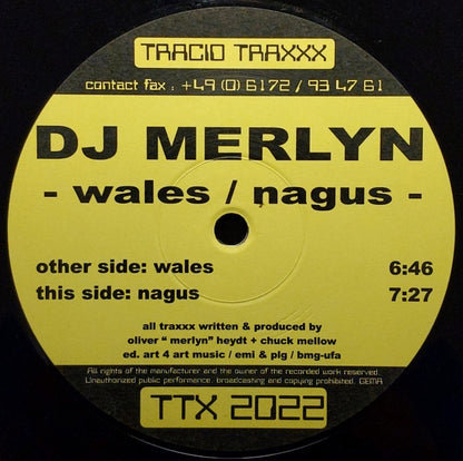 DJ Merlyn : Wales / Nagus (12")