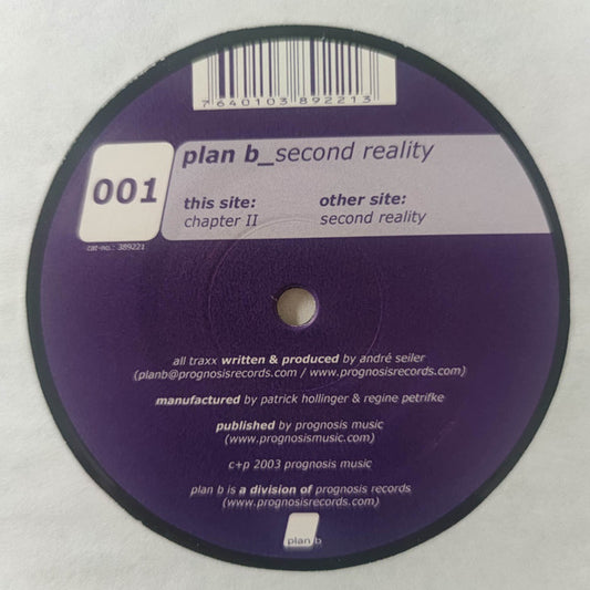 Plan B (3) : Second Reality / Chapter II (12")