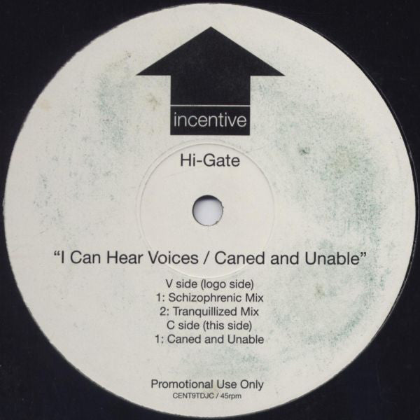Hi-Gate : I Can Hear Voices / Caned And Unable (12", Promo)