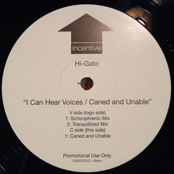 Hi-Gate : I Can Hear Voices / Caned And Unable (12", Promo)