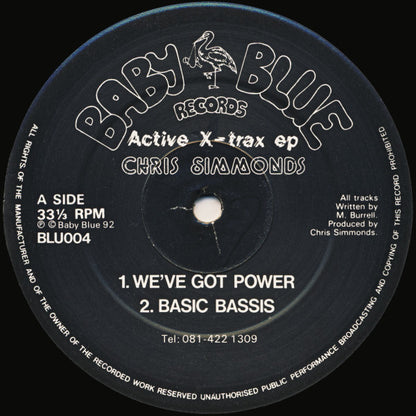 Chris Simmonds : Active X-Trax EP (12", EP)