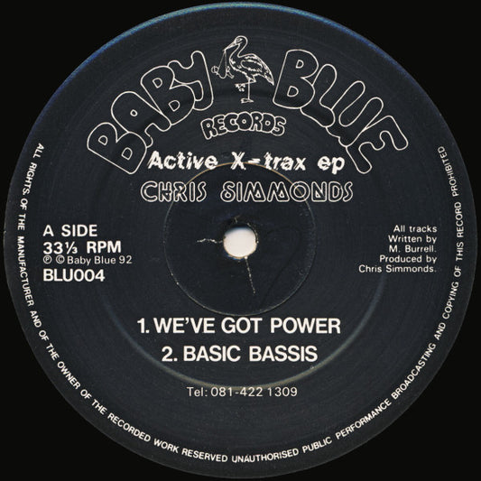 Chris Simmonds : Active X-Trax EP (12", EP)