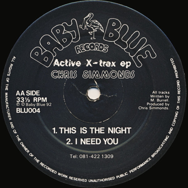 Chris Simmonds : Active X-Trax EP (12", EP)