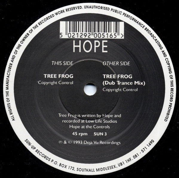 Hope : Tree Frog (12")