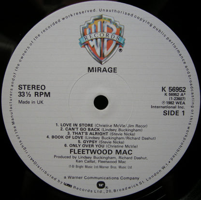 Fleetwood Mac : Mirage (LP, Album)
